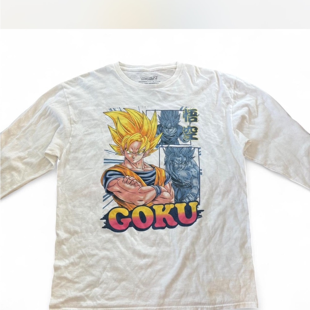 White Goku Mens Long Sleeve Shirt